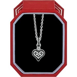 Brighton "ALCAZAR MYSTIQUE" Enamel Heart Pendant w Swarovski Crystal Accent! $48